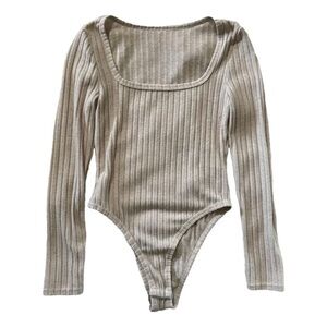 ▪️6/$25▪️ SHEIN Long Sleeve Ribbed Bodysuit